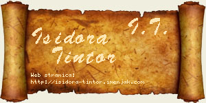 Isidora Tintor vizit kartica